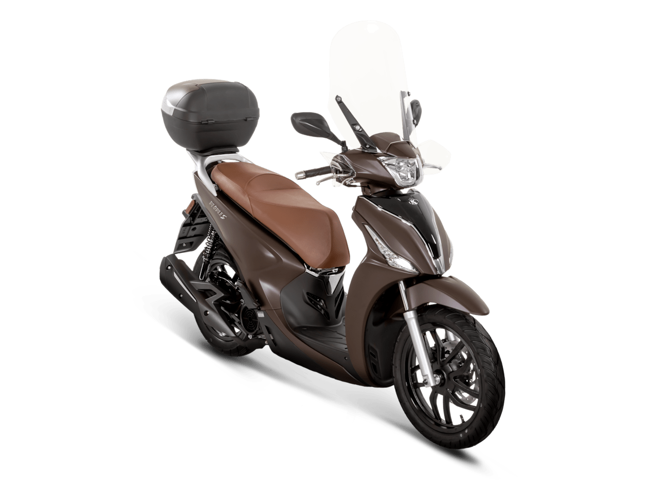 Kymco People S 125 2024 Moka : trois quarts avant 