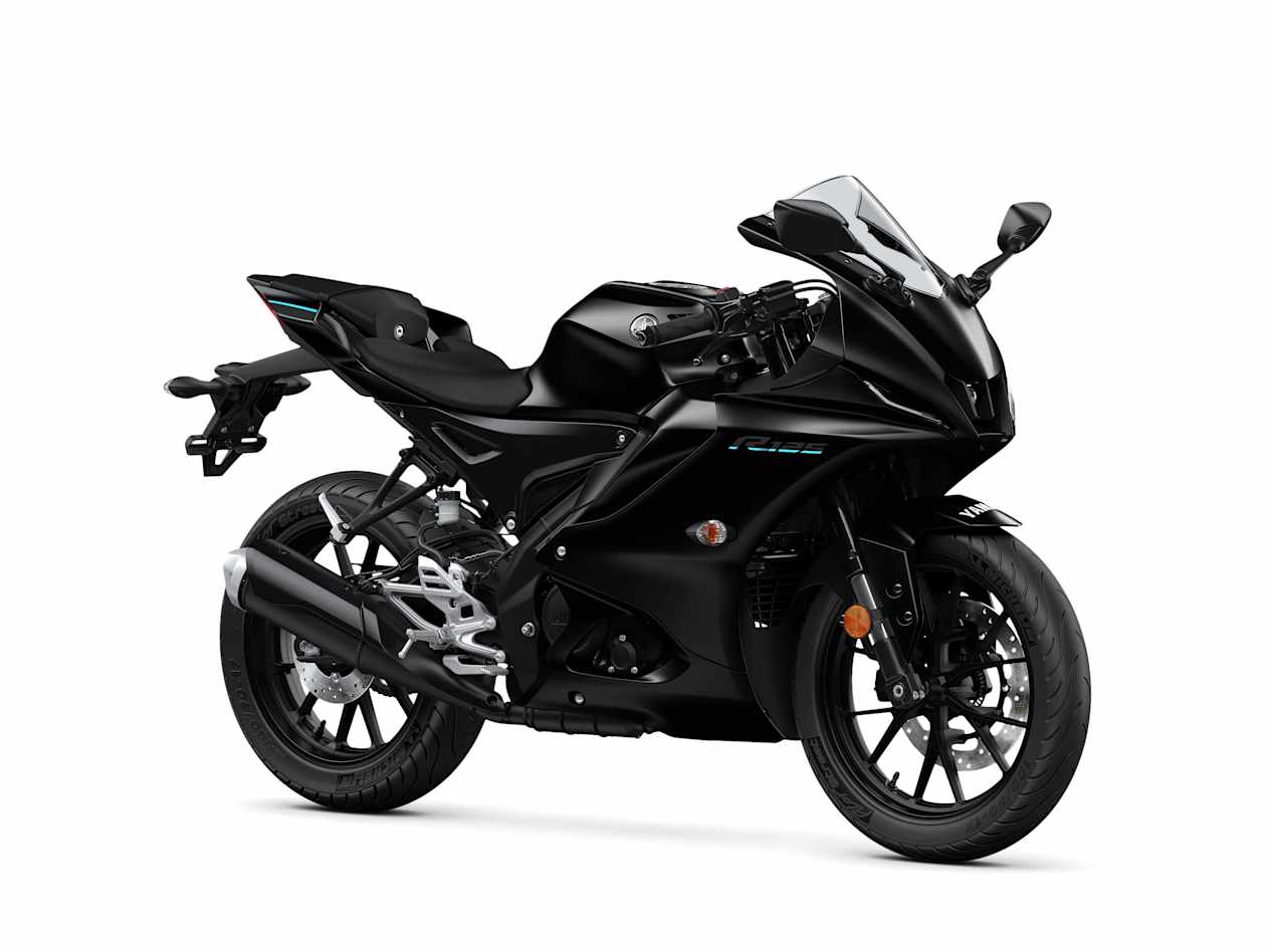 Yamaha R125 2023 tech black 3/4