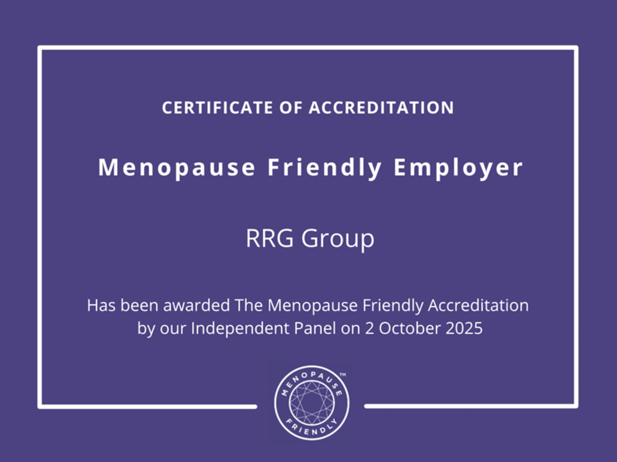 RRG Group awarded Menopause Friendly Accreditation