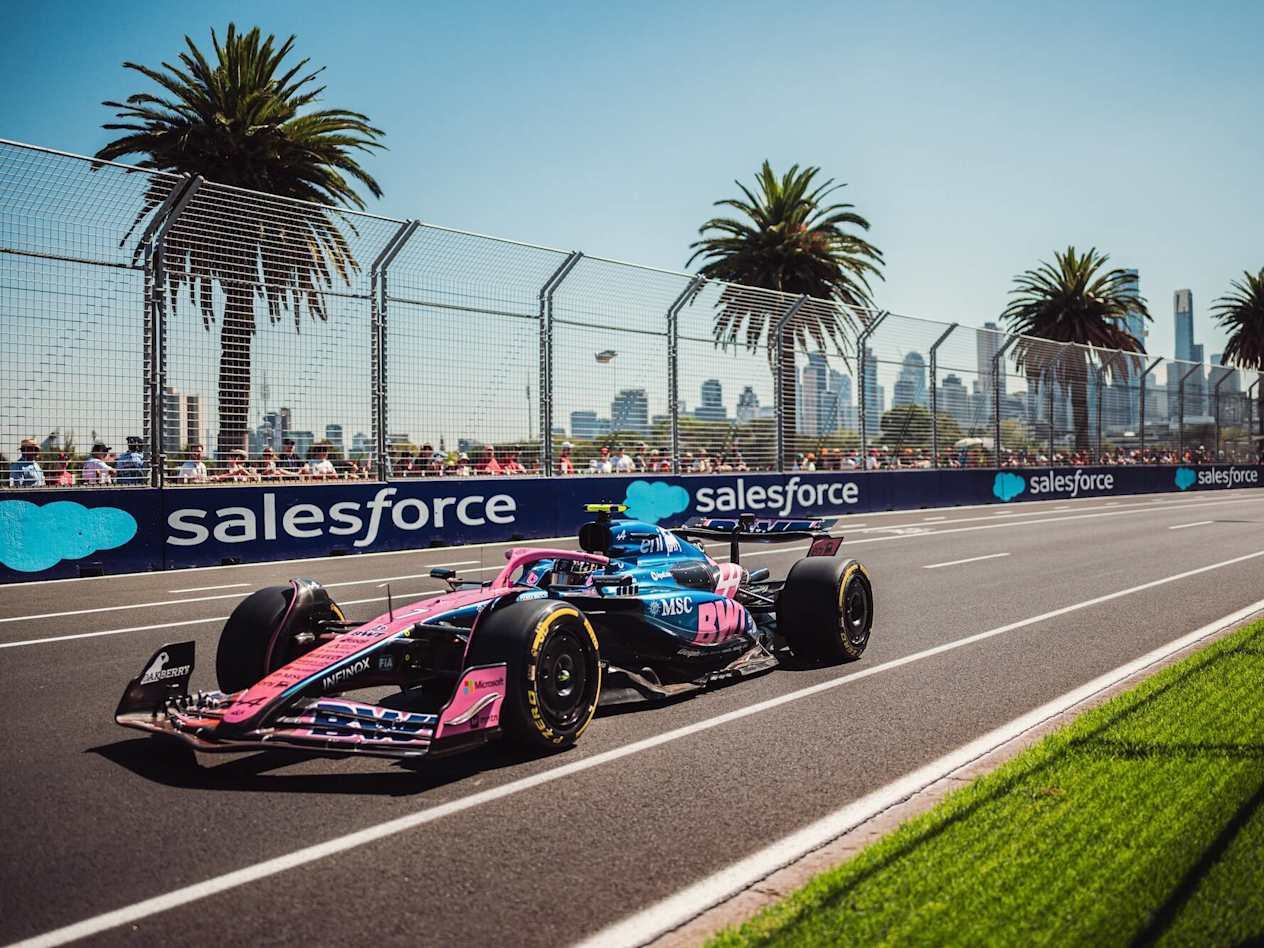 Alpine driving in the Australian Grand Prix