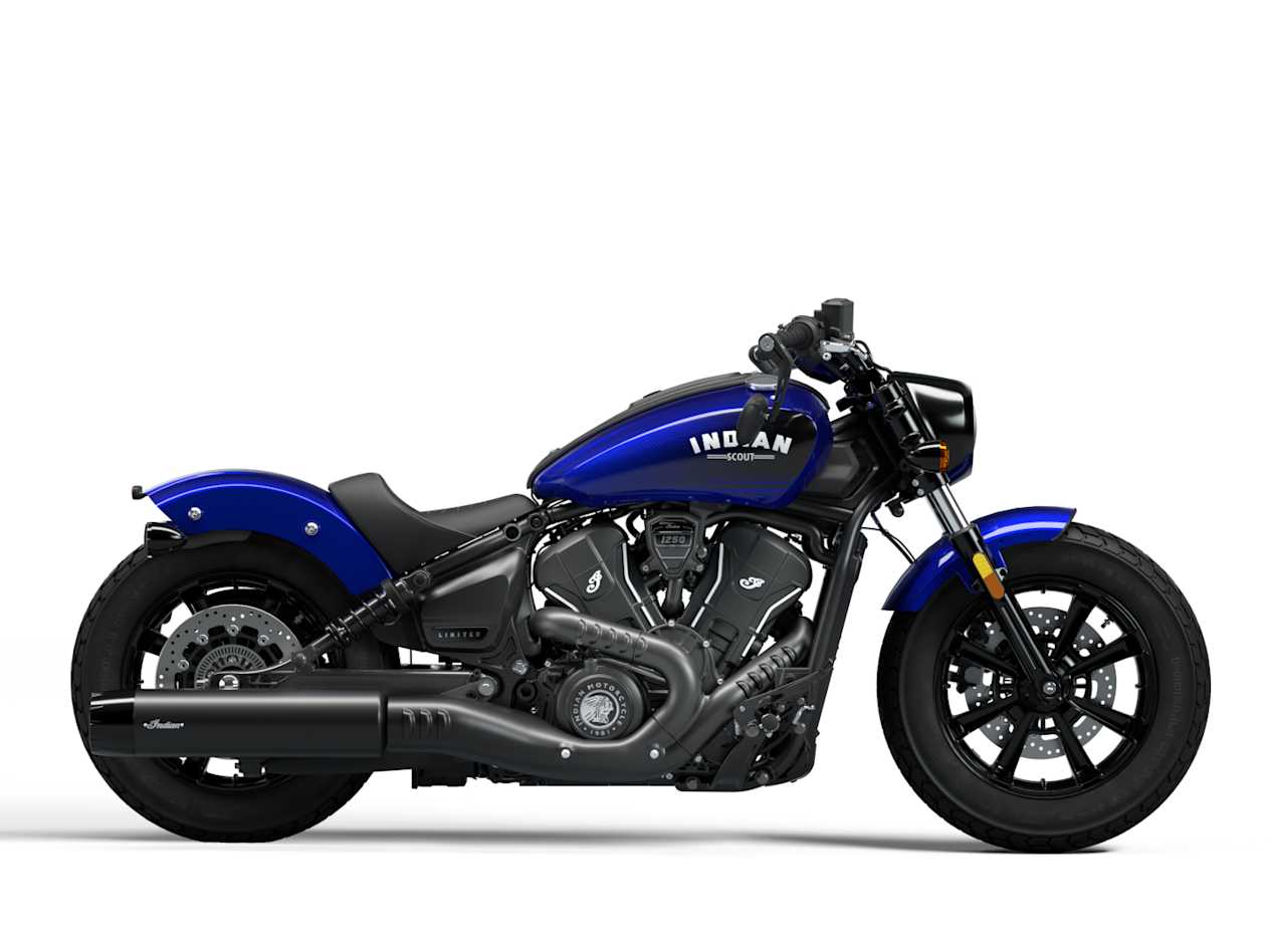 Indian Scout Bobber Limited + Tech 2025 Spirit Blue Metallic : profil