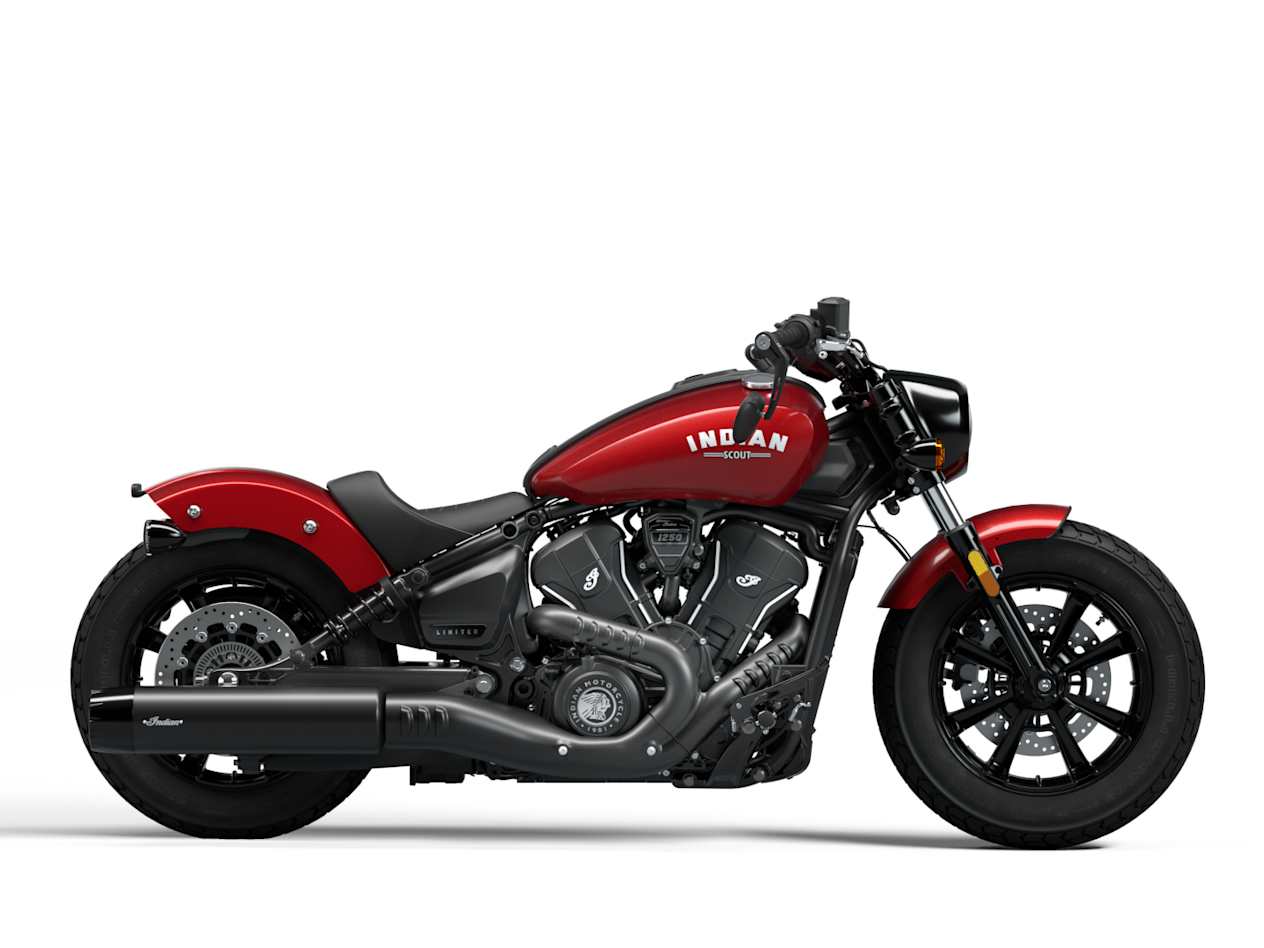 Indian Scout Bobber Limited 2025 Sunset Red Smoke : profil