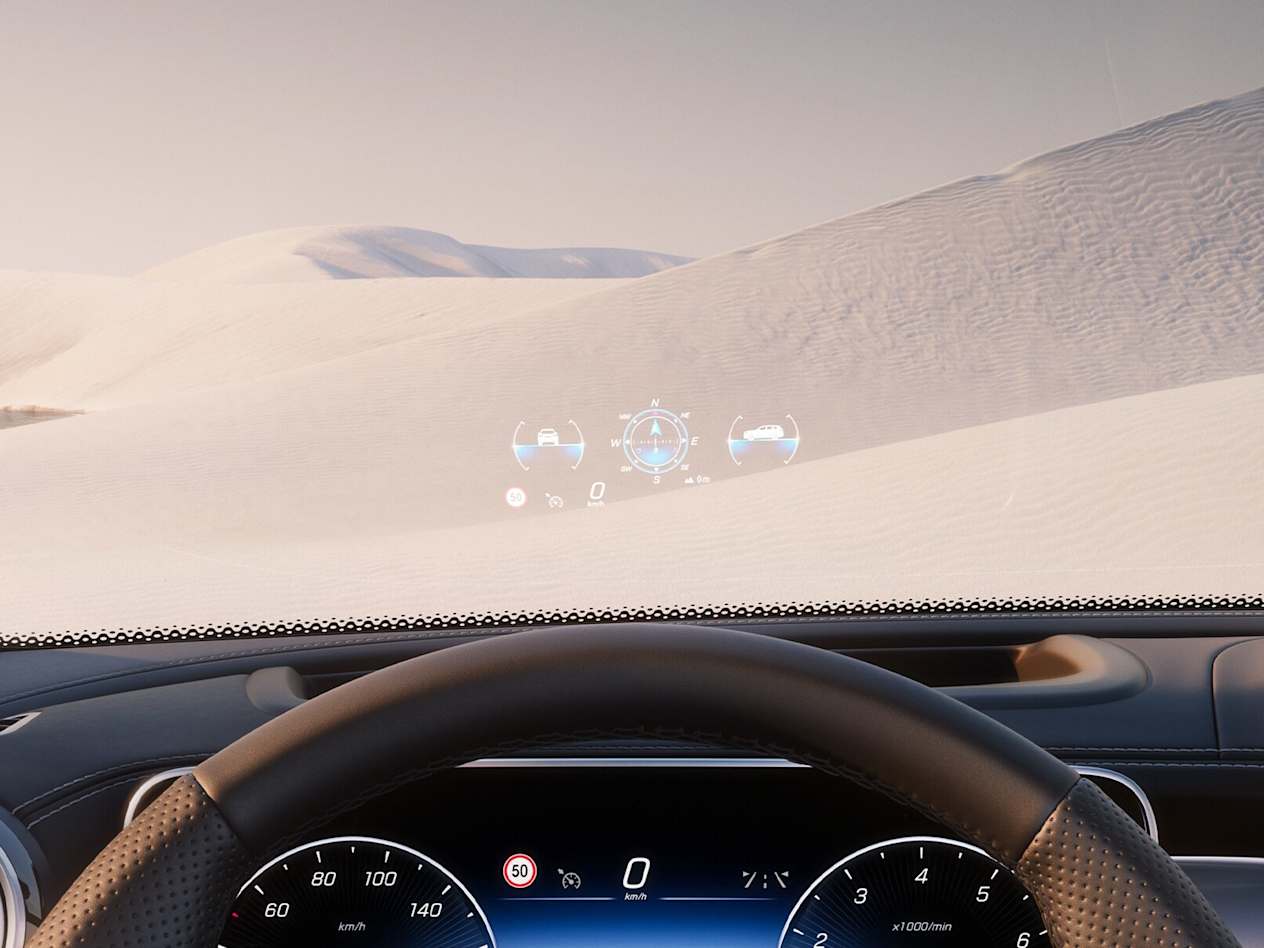 Mercedes GLC 2022 : affichage tête haute