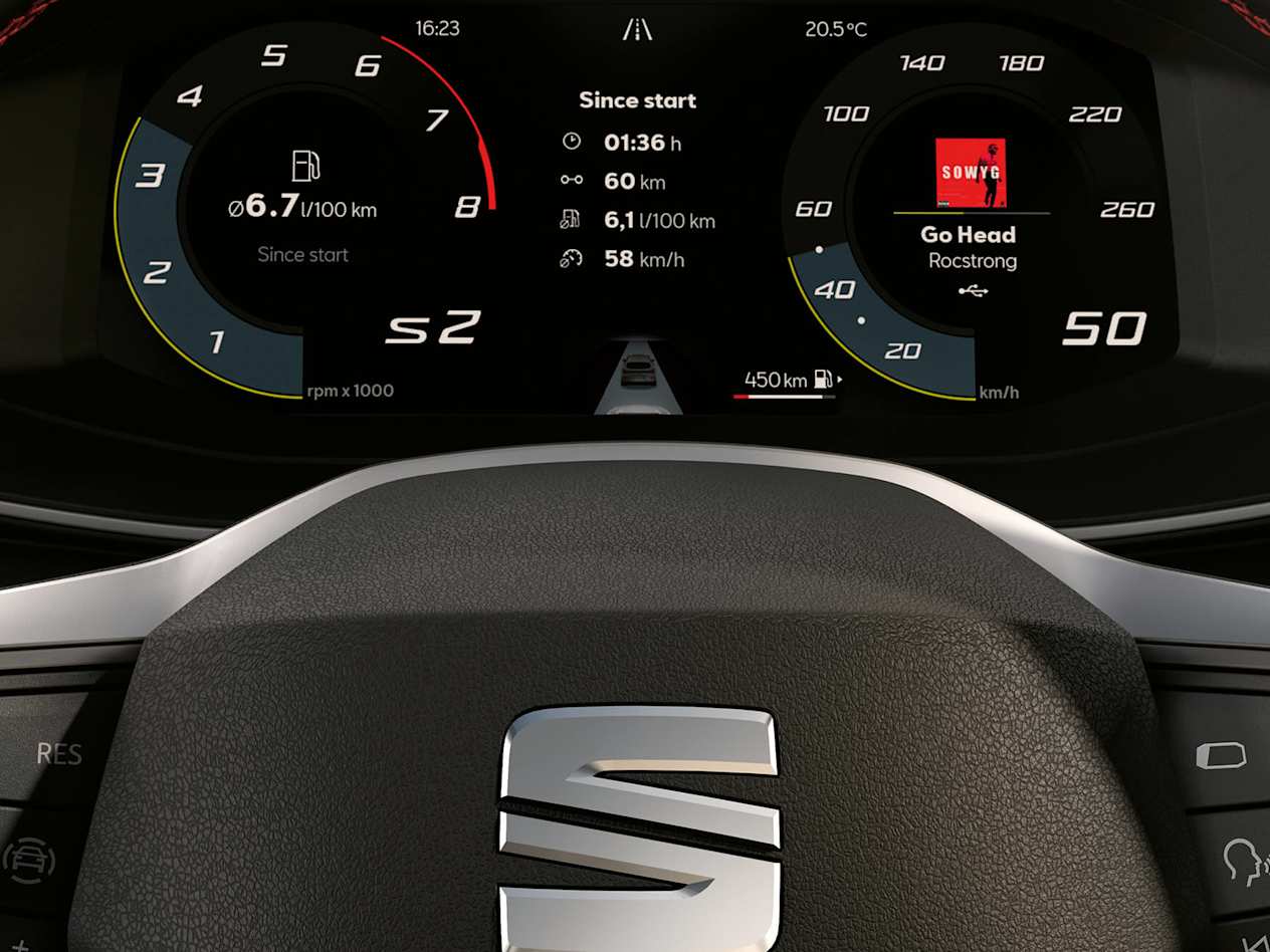 leon interior instrument cluster