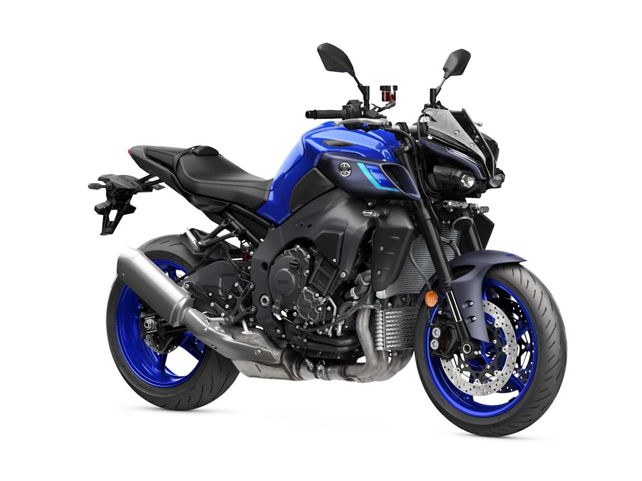 Yamaha MT-10 2023 Icon Blue : trois quarts avant