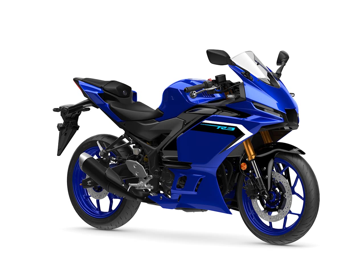 Yamaha R3 2025 : bleu