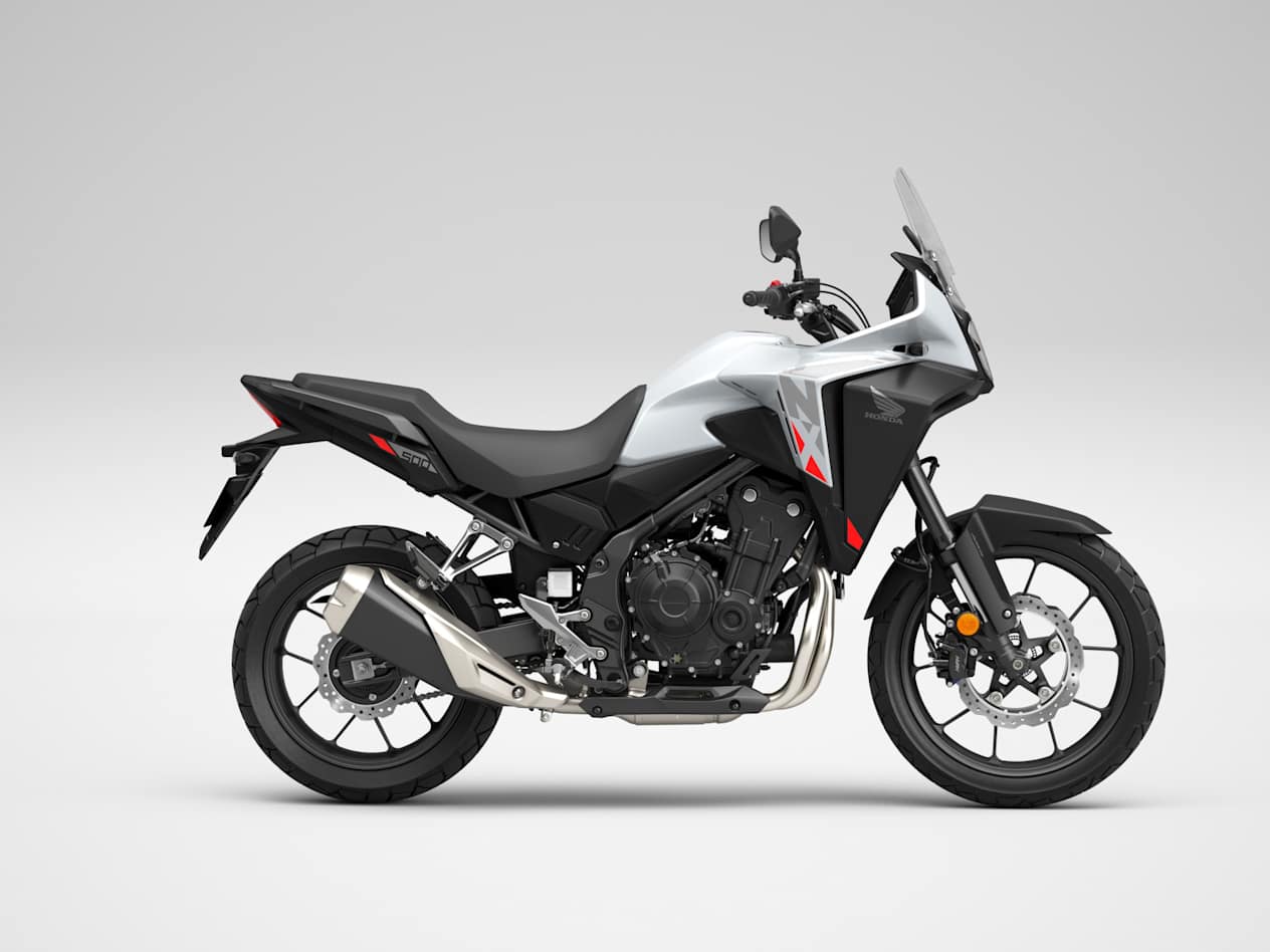 Honda NX500 2024 Blanc Pearl Horizon : profil