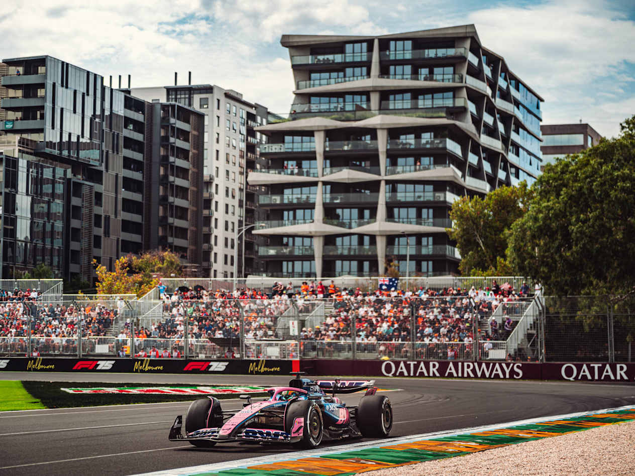 Alpine driving in the Australian Grand Prix