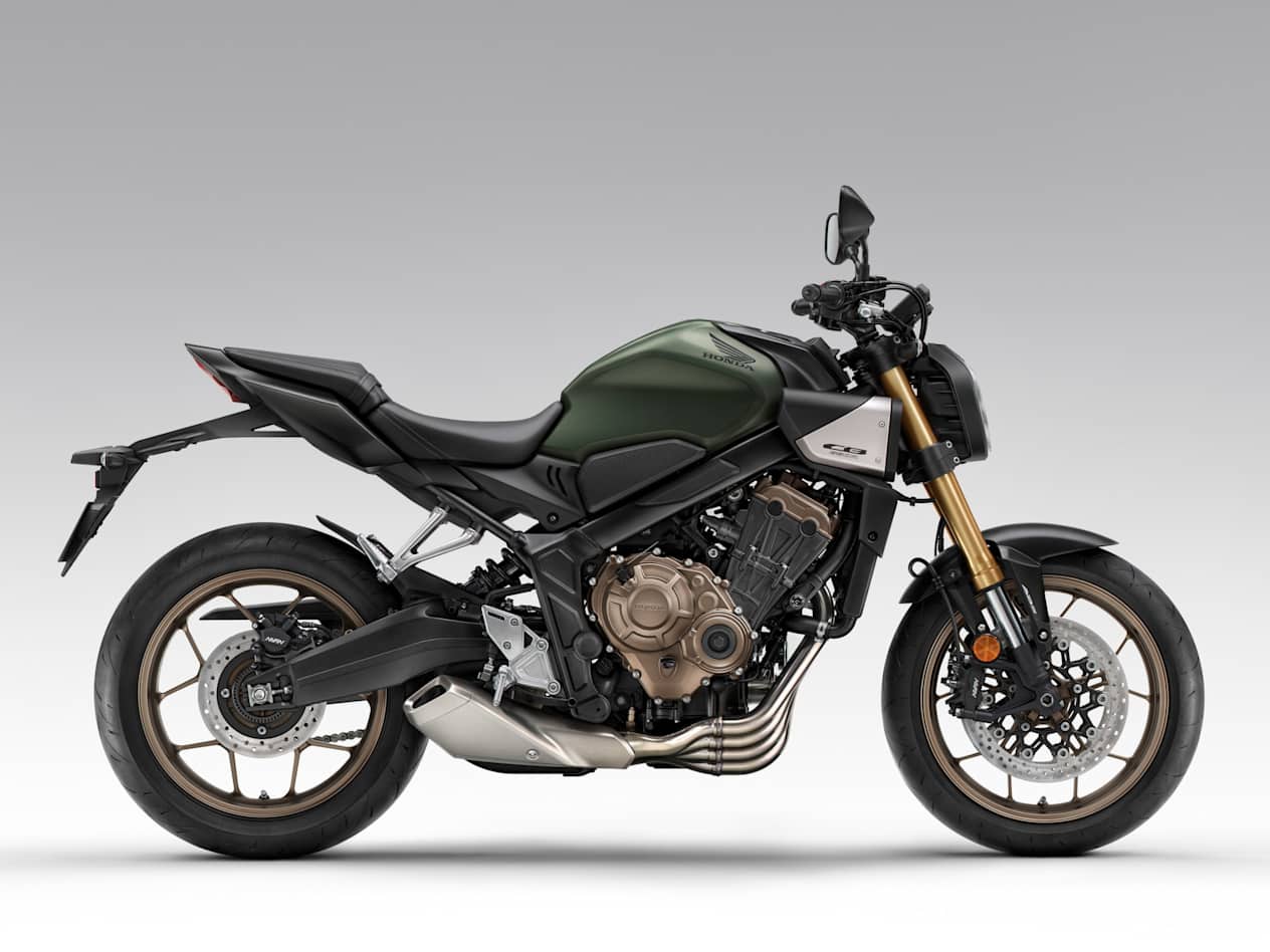Honda CB650R 2024 vert métallisé : profil