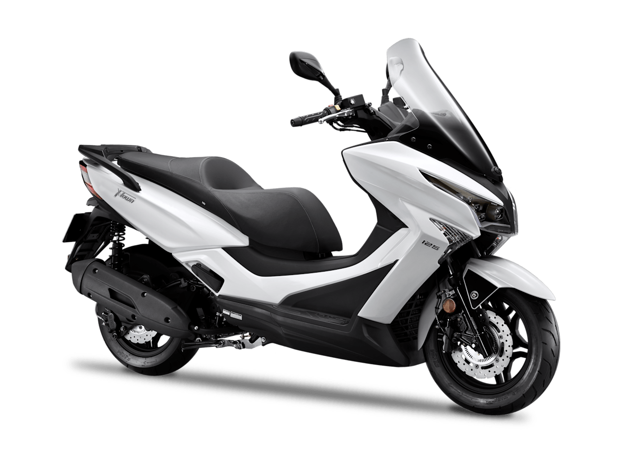 Kymco X.Town 125i 2024 Blanc Mat : trois quarts avant