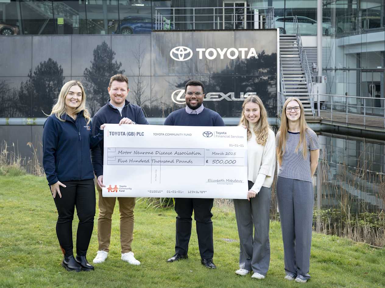 Toyota raises more than £500,000 for MND Association and extends charity partnership into 2027