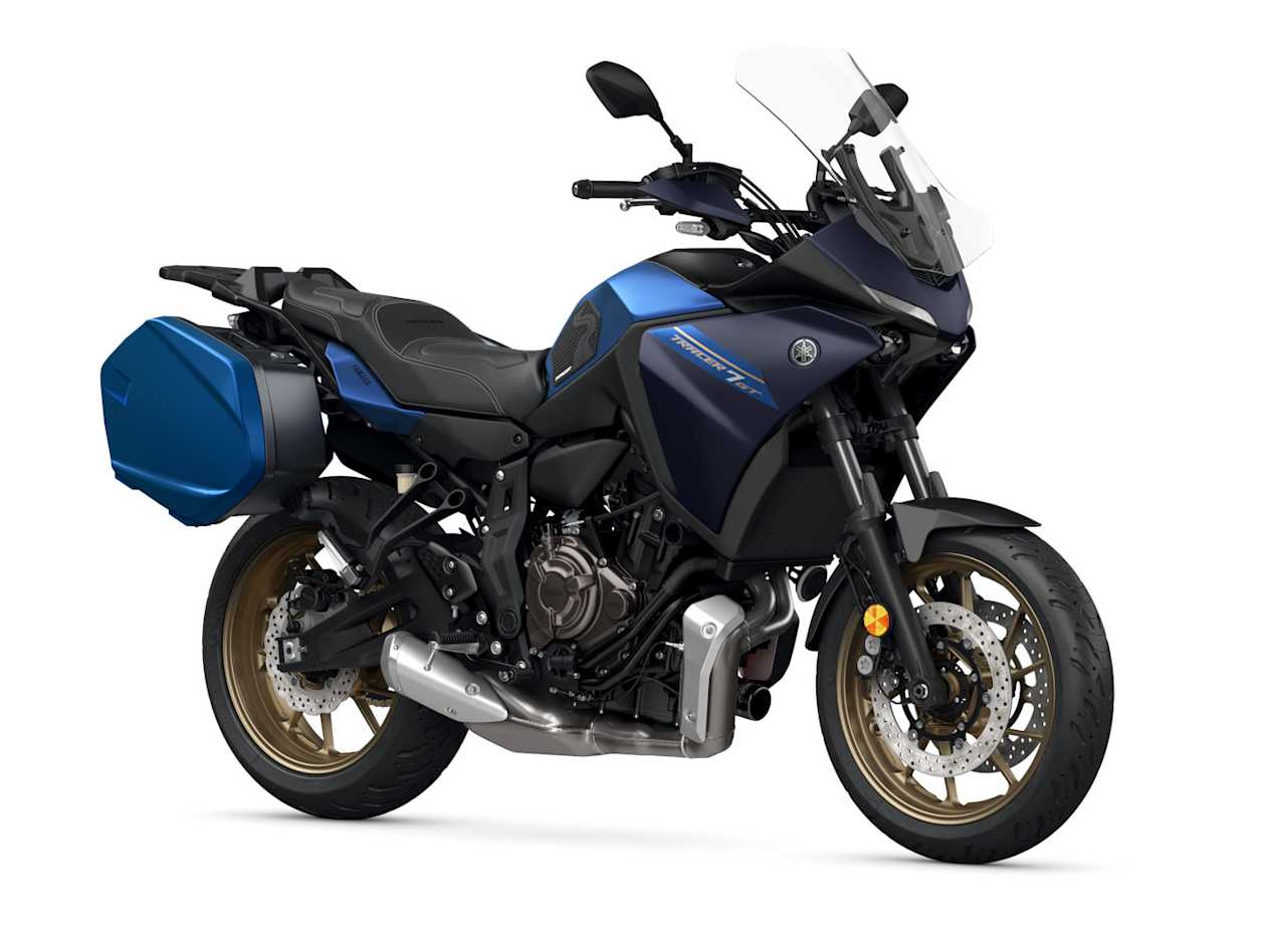 Yamaha Tracer 7 GT 2023 Phantom Blue : trois quarts avant