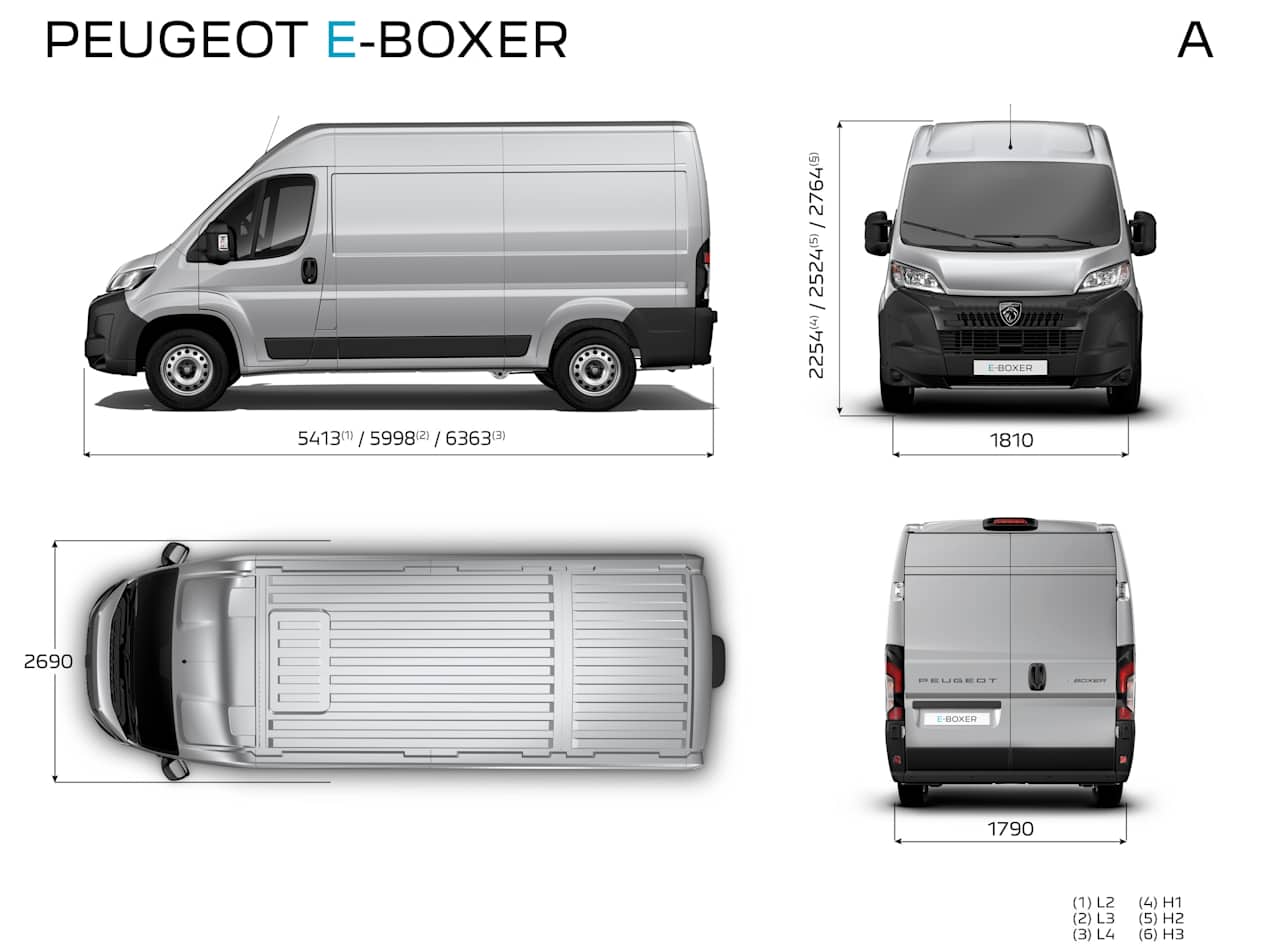 Peugeot Boxer 2024 dimensions