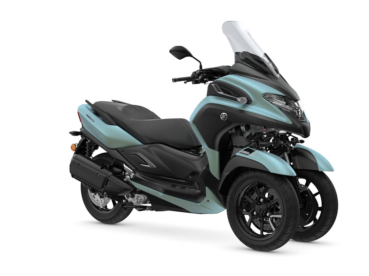 Yamaha Tricity 300 2024 Zen Green : trois quarts avant