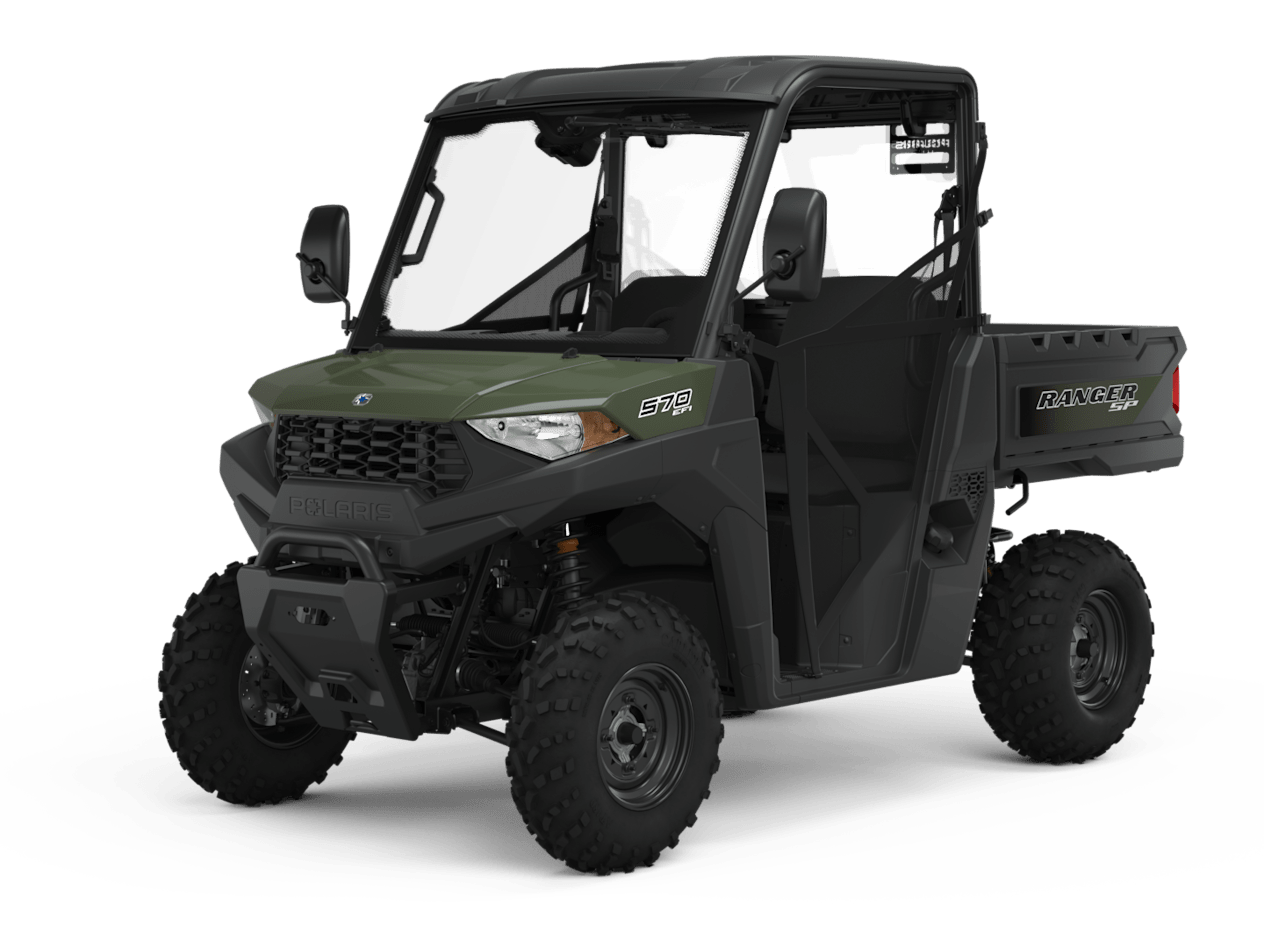 Polaris Ranger 570 2023 : half cab trois quarts avant