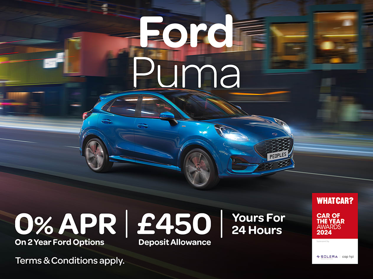 Ford Puma 0% APR and £450 deposit allowance