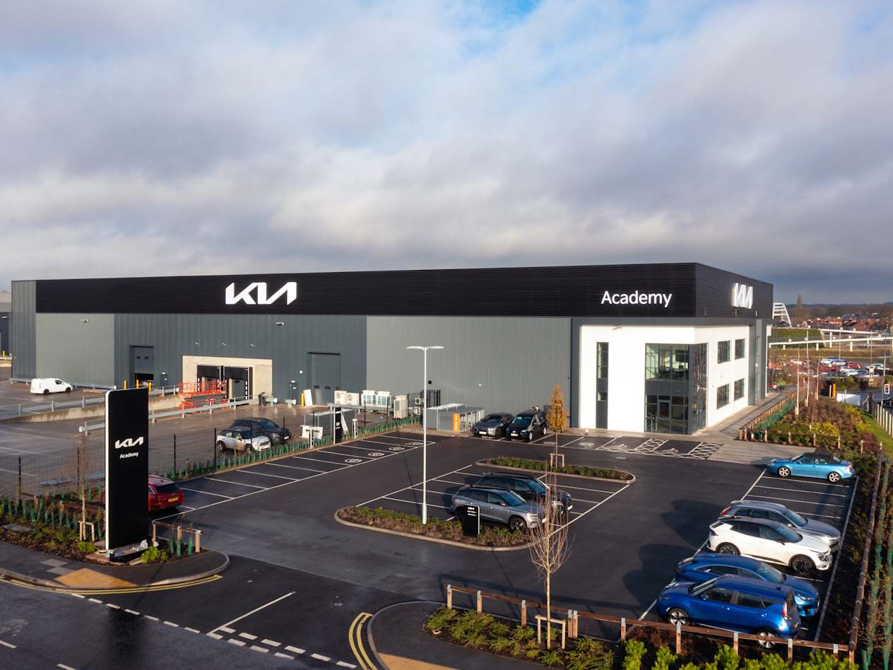 Kia training academy in Derby location parking