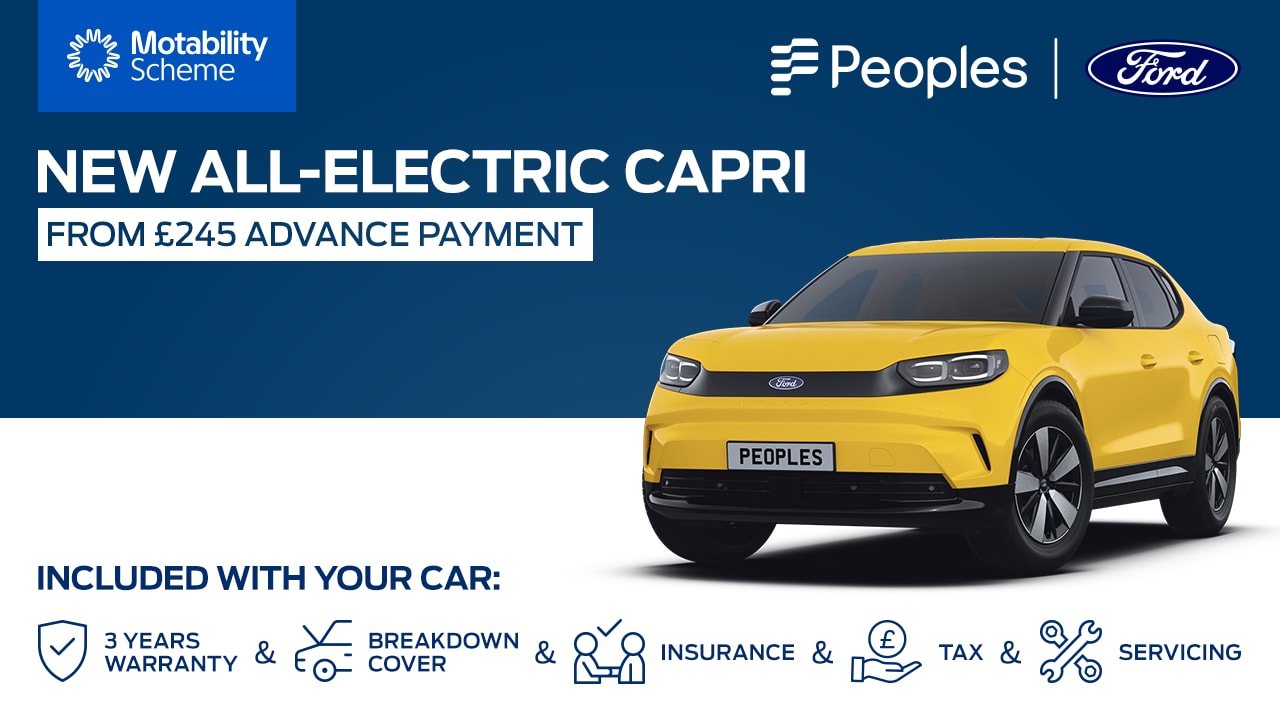 New All-Electric Capri® Motability Offers