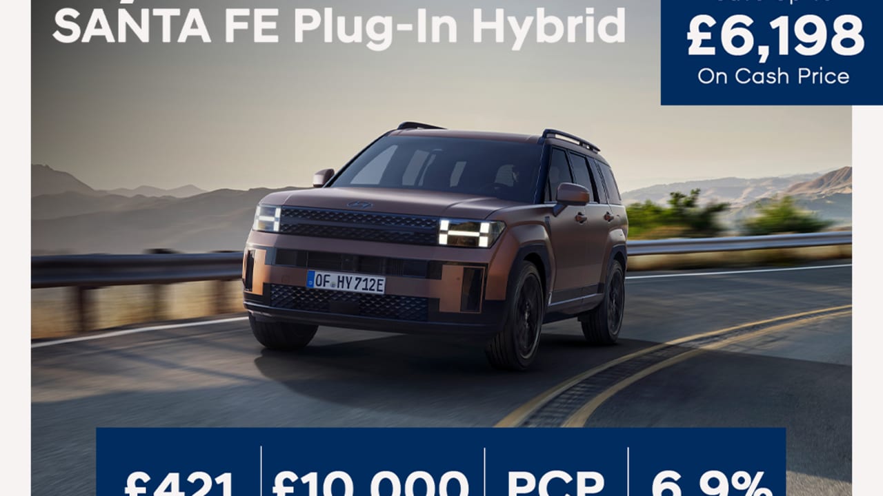 Low Payment PCP: SANTA FE PHEV Premium - £421 Per Month