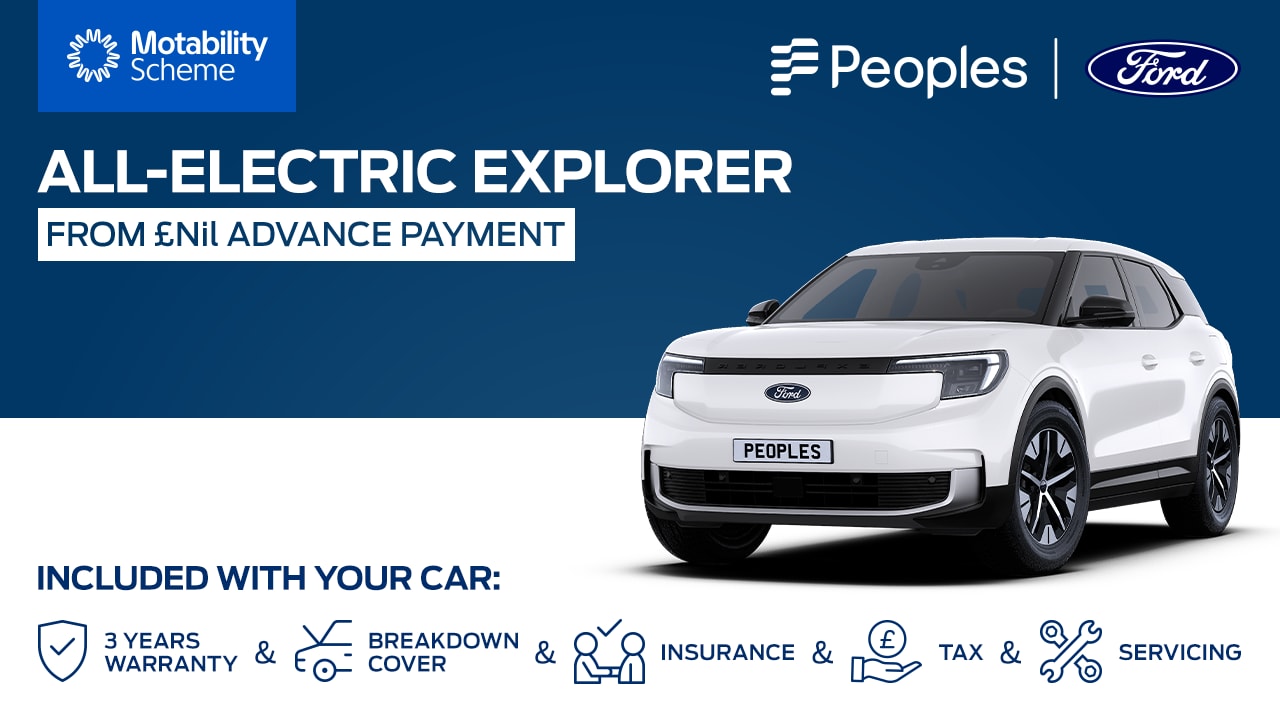 New All Electric Explorer® Motability Offers