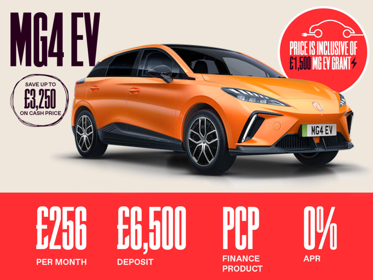 0% PCP: MG4 EV Trophy LR - £256 Per Month