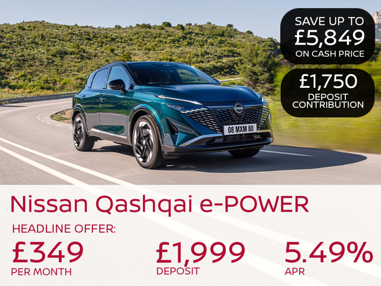 Nissan QASHQAI with New e-POWER N-Connecta 1.5 Auto - £349 Per Month