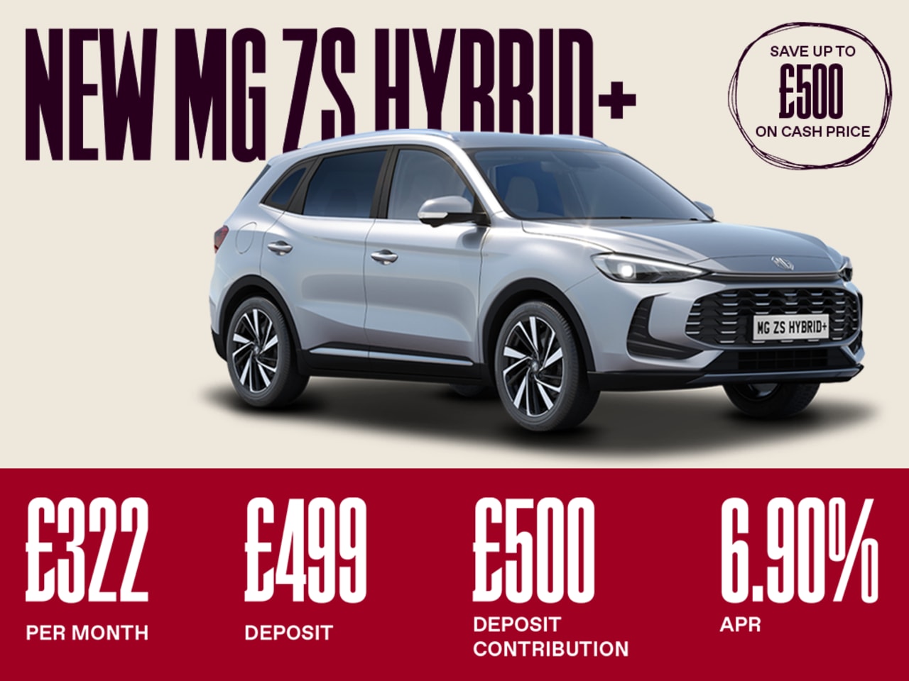 PCP: MG ZS Hybrid SE - £322 Per Month