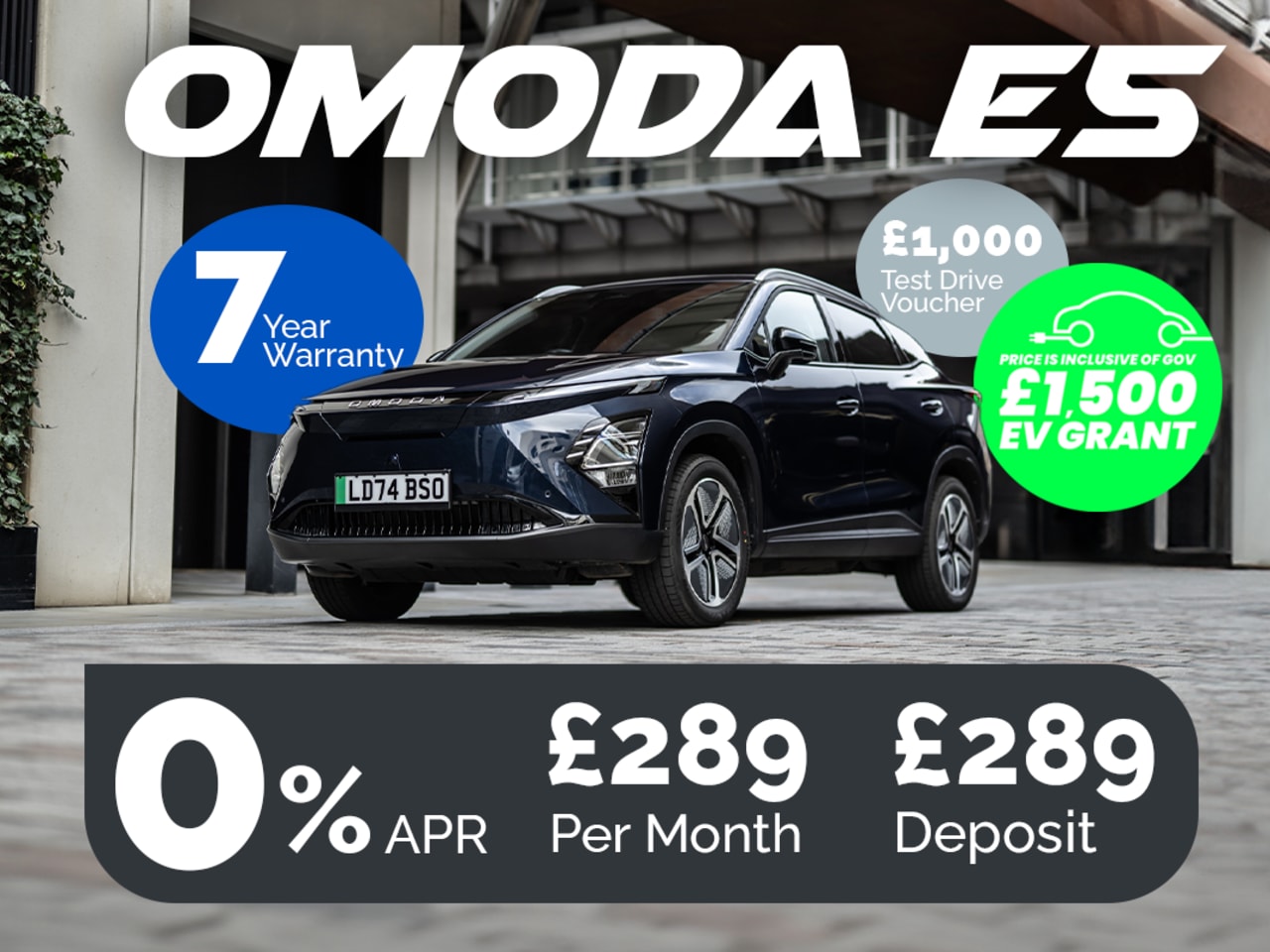 0% PCP: OMODA E5 Comfort - £289 Per Month