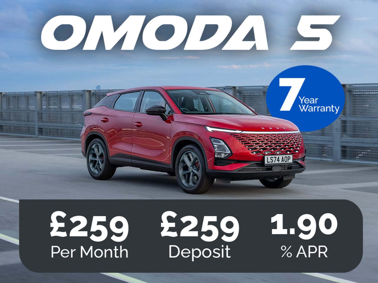 PCP: OMODA 5 Knight - £259 Per Month