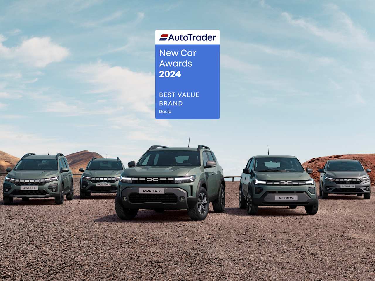 Dacia wins 'Best Value Brand' at the AutoTrader new car awards for the Sixth time
