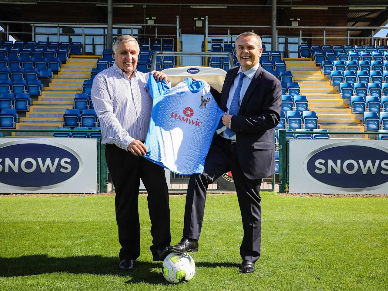 Snows are proudly signed as a stadium sponsor for The Stags!