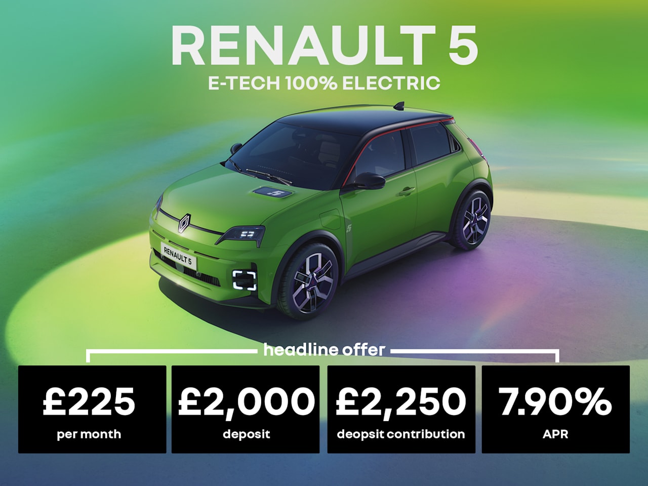 PCP: RENAULT 5 Evolution 40kWh - £225 Per Month