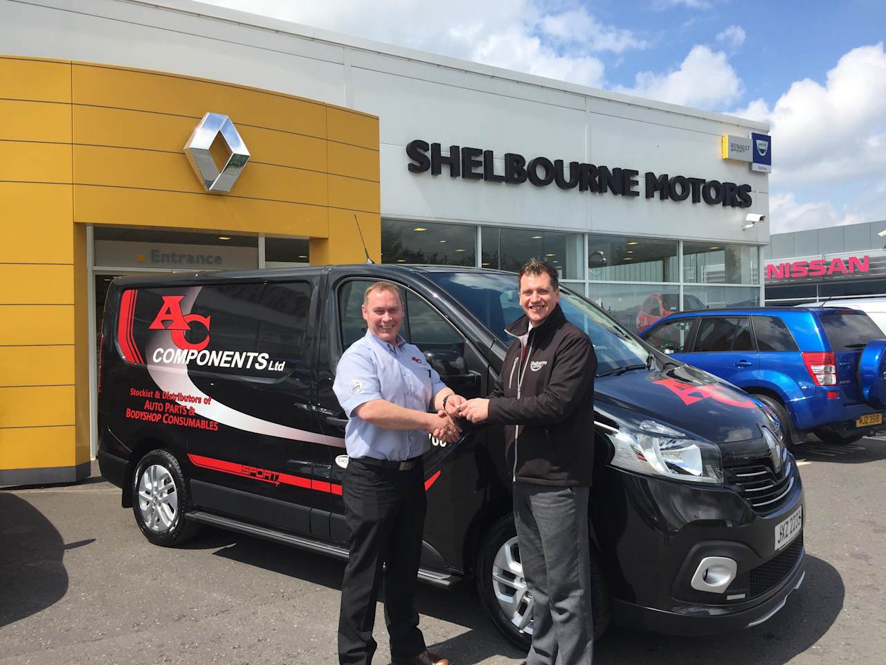 AC COMPONENTS TAKING DELIVERY OF THEIR 4TH RENAULT VAN 