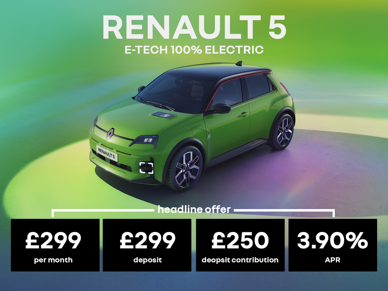 PCP: Renault 5 E-TECH Electric Evolution 40kwh - £299 Per Month