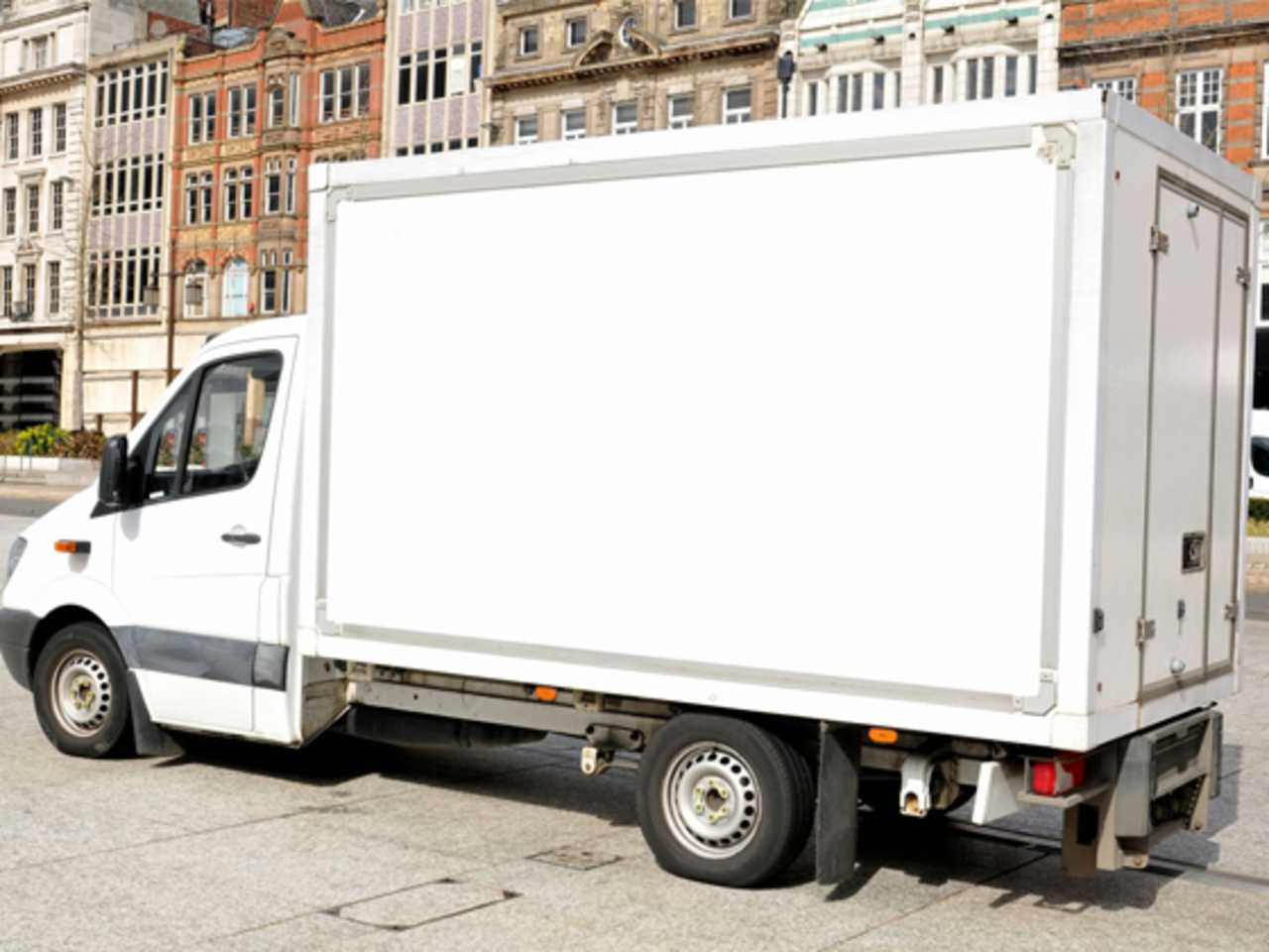 Likely maintenance on a refrigerator van