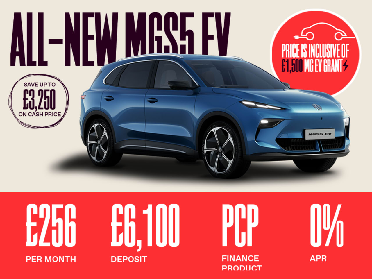 0% PCP: MGS5 EV Trophy LR - £256 Per Month