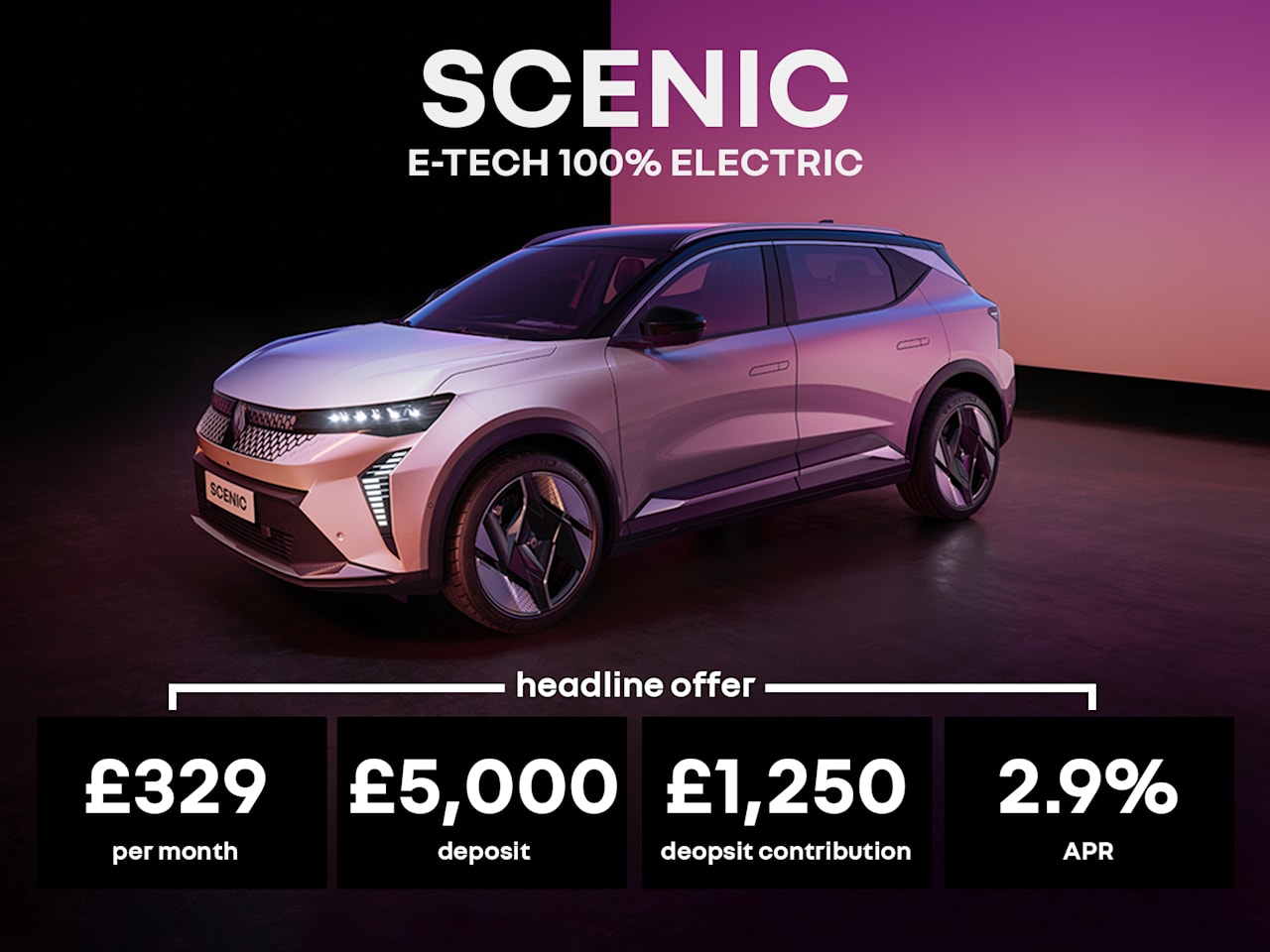 PCP: SCENIC E-TECH Electric Techno - £329 Per Month