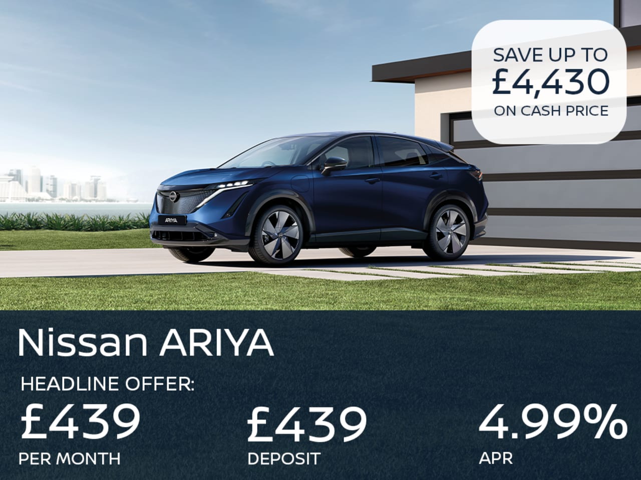 Low Deposit PCP: ARIYA 63 kWh Engage - £439 Per Month