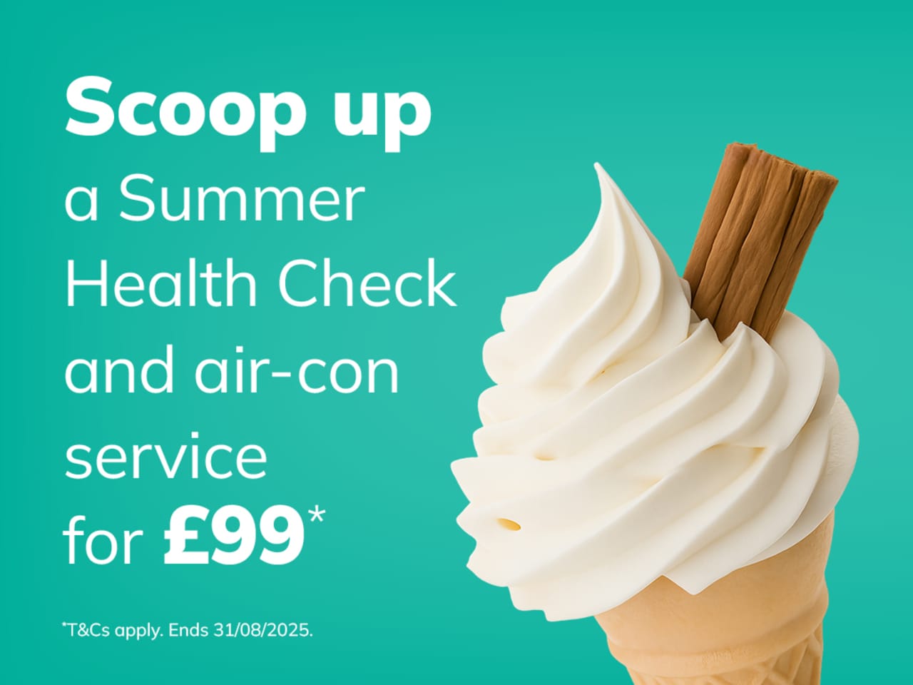 Exclusively at Vindis, scoop up a Summer Health Check and air-con service for £99