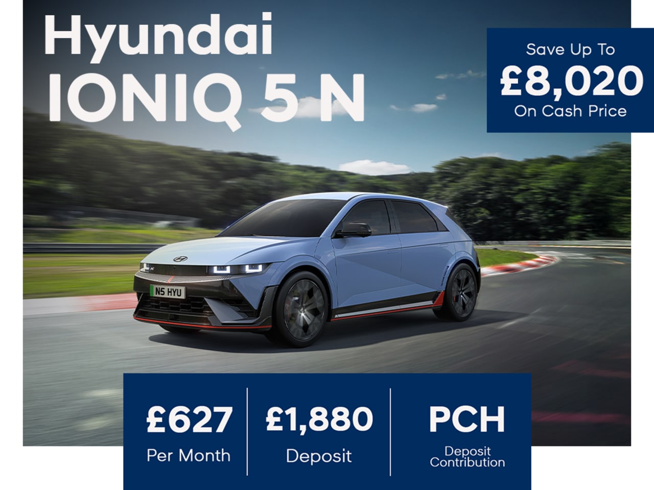 PCH: IONIQ 5 N 84kWh - £627 Per Month