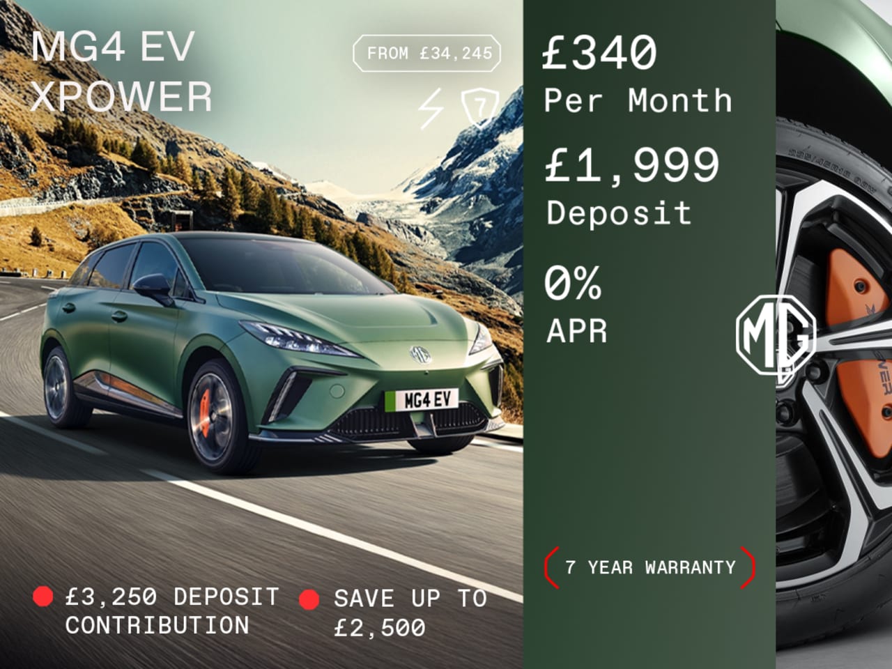 0% PCP: MG4 EV XPOWER - £340 Per Month