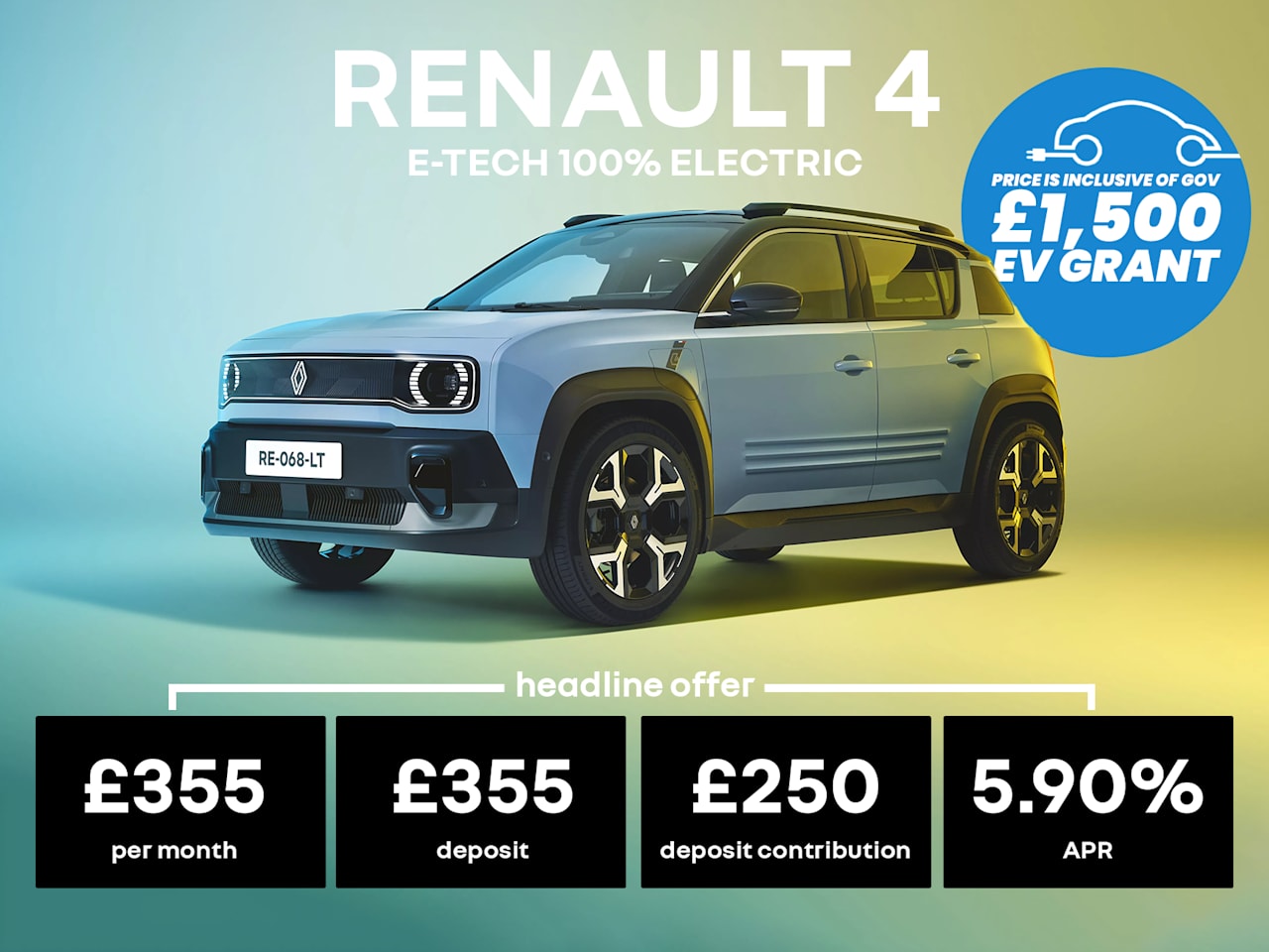 PCP: Renault 4 Evolution - £355 Per month