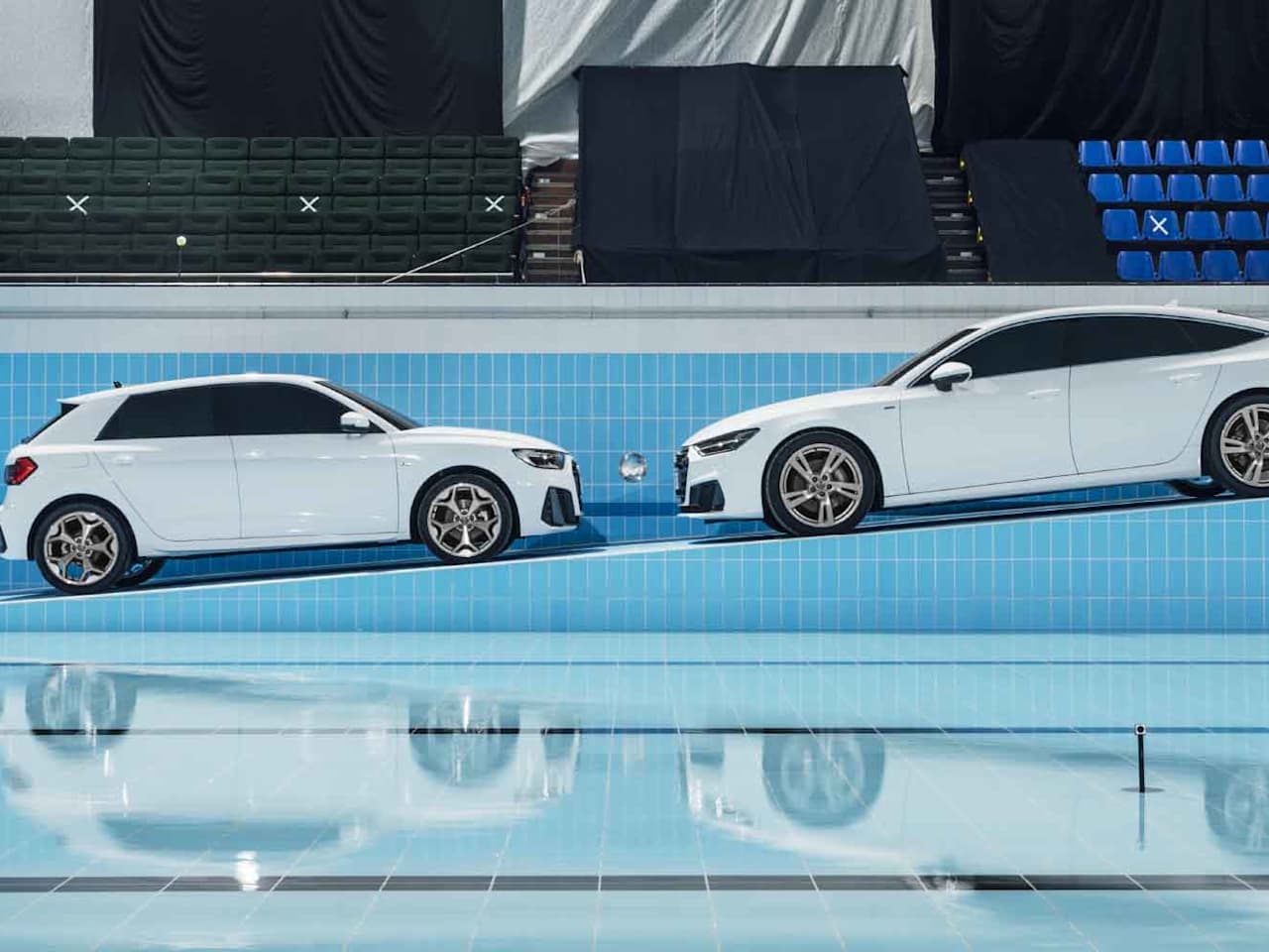 Audi Cars Undertake Swimming Pool Test