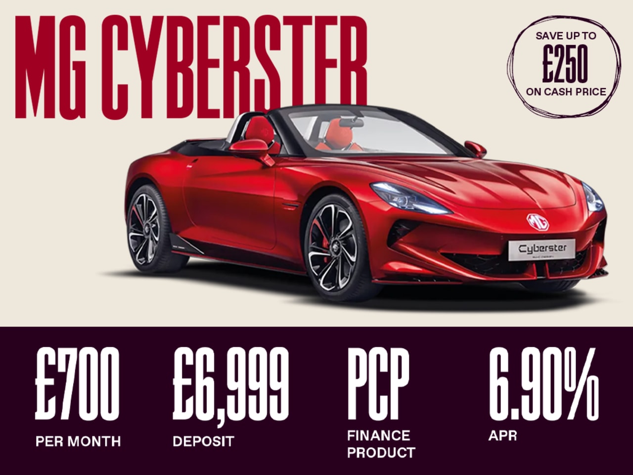 PCP: CYBERSTER Trophy - £700 Per Month