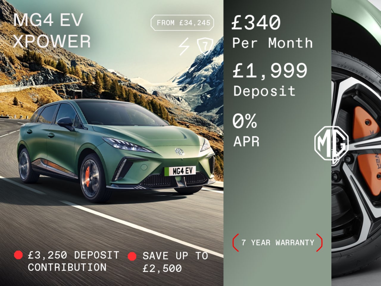 0% PCP: MG4 EV XPOWER - £340 Per Month
