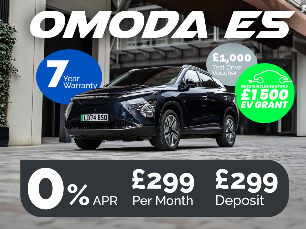 0% PCP: OMODA E5 Noble - £299 Per Month