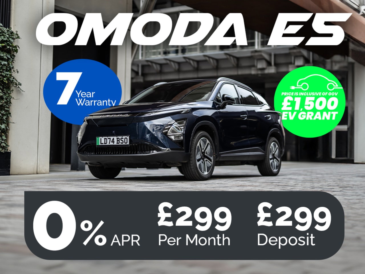 0% PCP: OMODA E5 Comfort - £299 Per Month