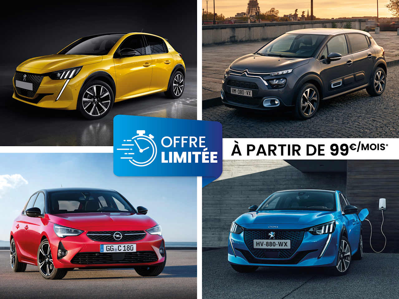 Votre Citadine d'occasion à partir de 99€/mois*