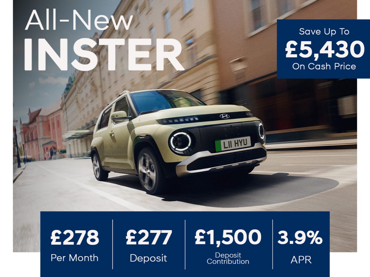 Low Deposit PCP: INSTER 01 - £278 Per Month