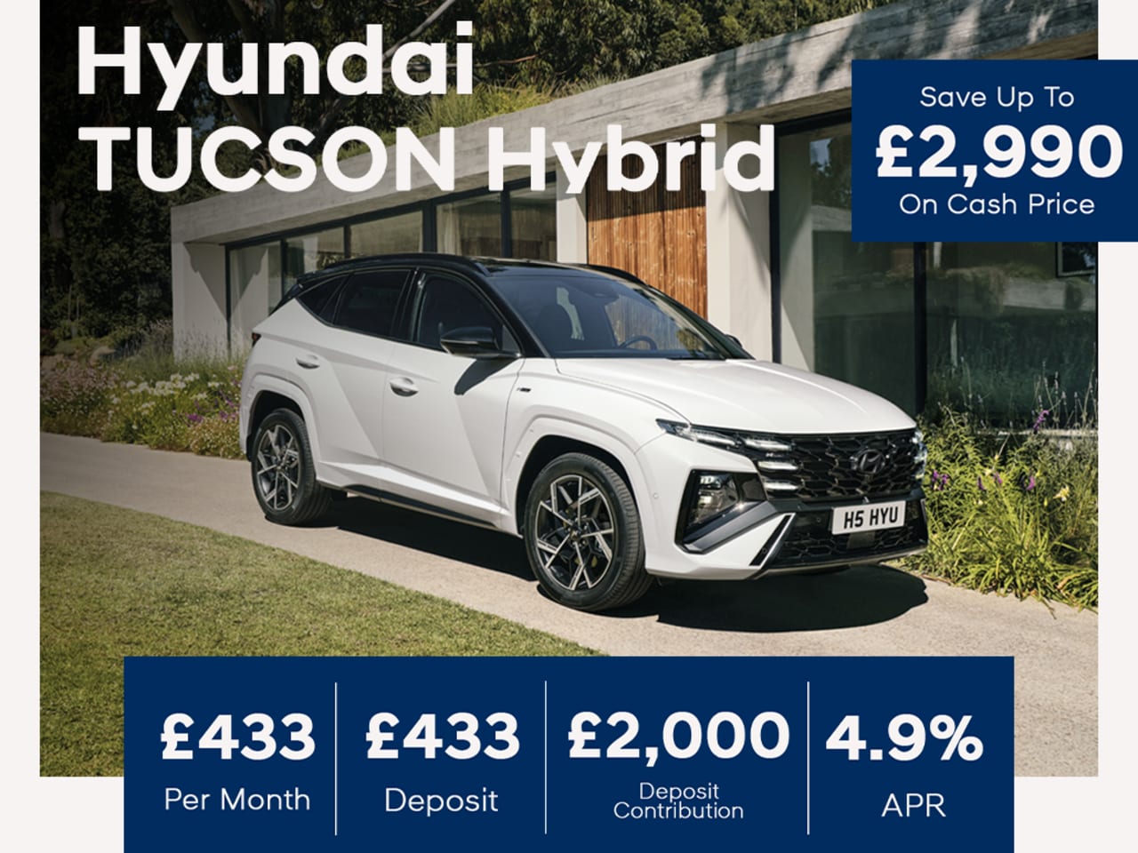 Low Deposit PCP: TUCSON Hybrid Advance - £433 Per Month